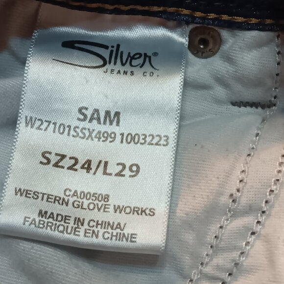 Silver Jeans Co. 'Sam' plus size women's distressed boyfriend jeans sz 24 - Picture 15 of 16